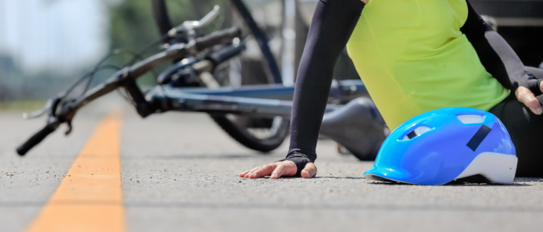 A bicycle crash victim who was hit by a car that didn't practice bicycle safety on the road